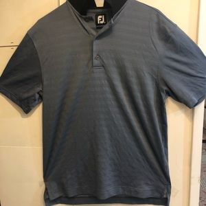FJ foot joy grey golf polo shirt